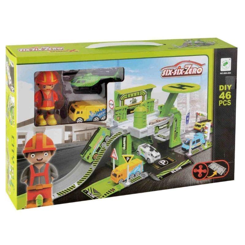 مجموعة مسار مرآب مركز المرور - 46 قطعة