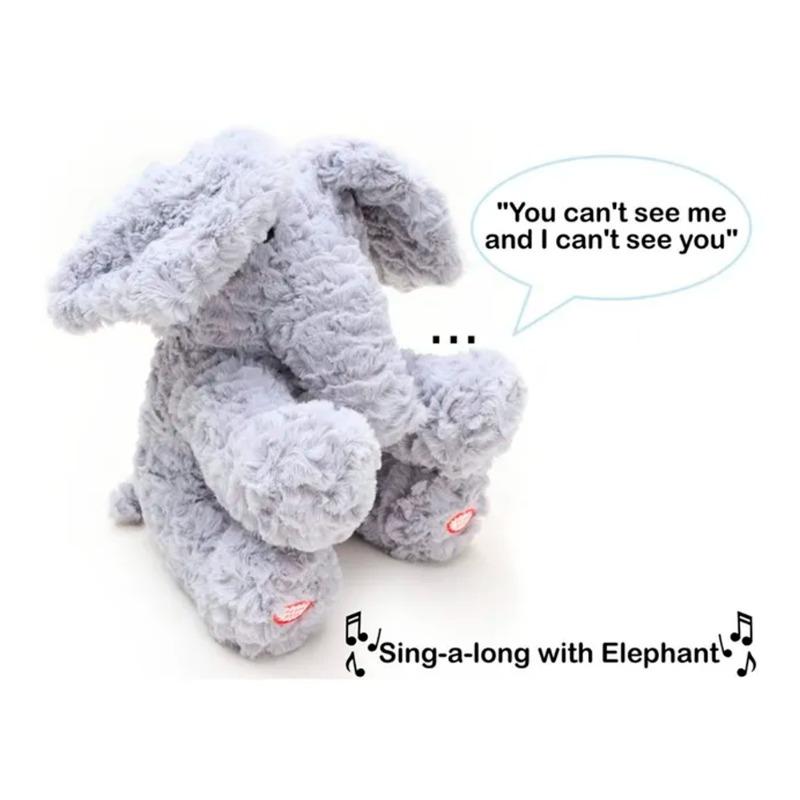 Peekaboo Double Function Plush Elephant - 23cm