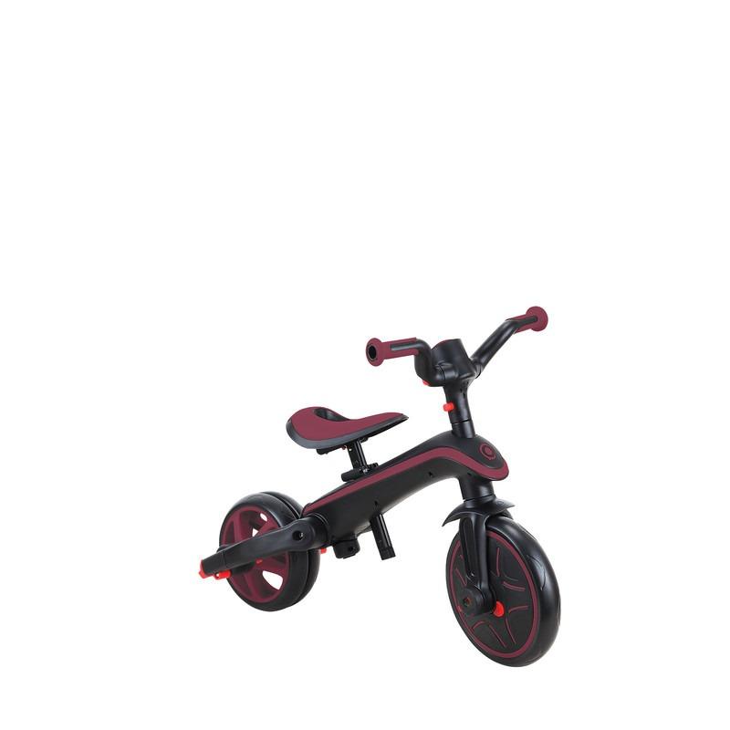 Globber Foldable Explorer Trike 4-in-1 Adjustable Kids Tricycle Burgundy