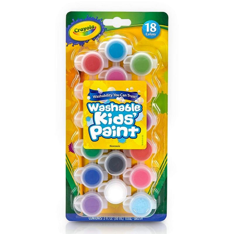 Crayola Washable Kids Paint Pack of 18 - Multicolour