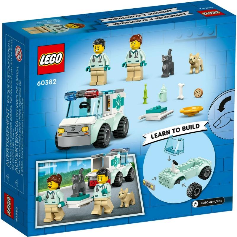 LEGO City Vet Van Rescue Building Toy Set - 58 Pcs