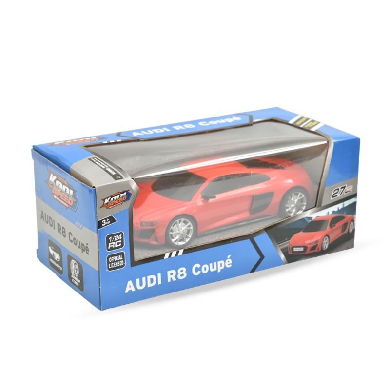 سيارة أودي R8 كوبيه بالتحكم عن بُعد – مقياس 1:24 – باللون الأحمر