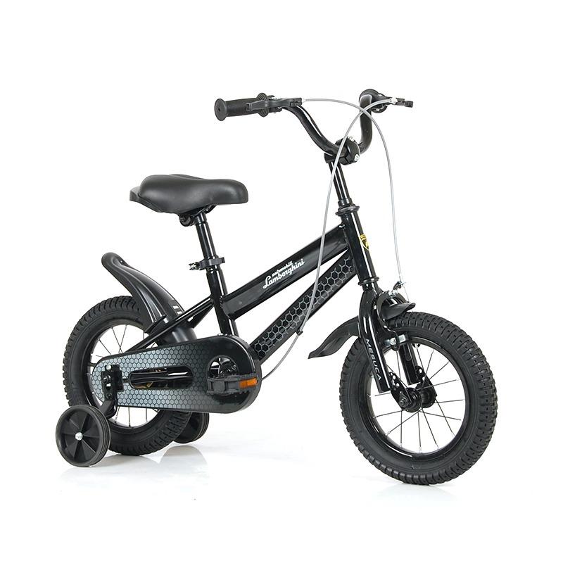 لامبورغيني - دراجة أطفال مقاس 12 إنش- لون رمادي وأسود