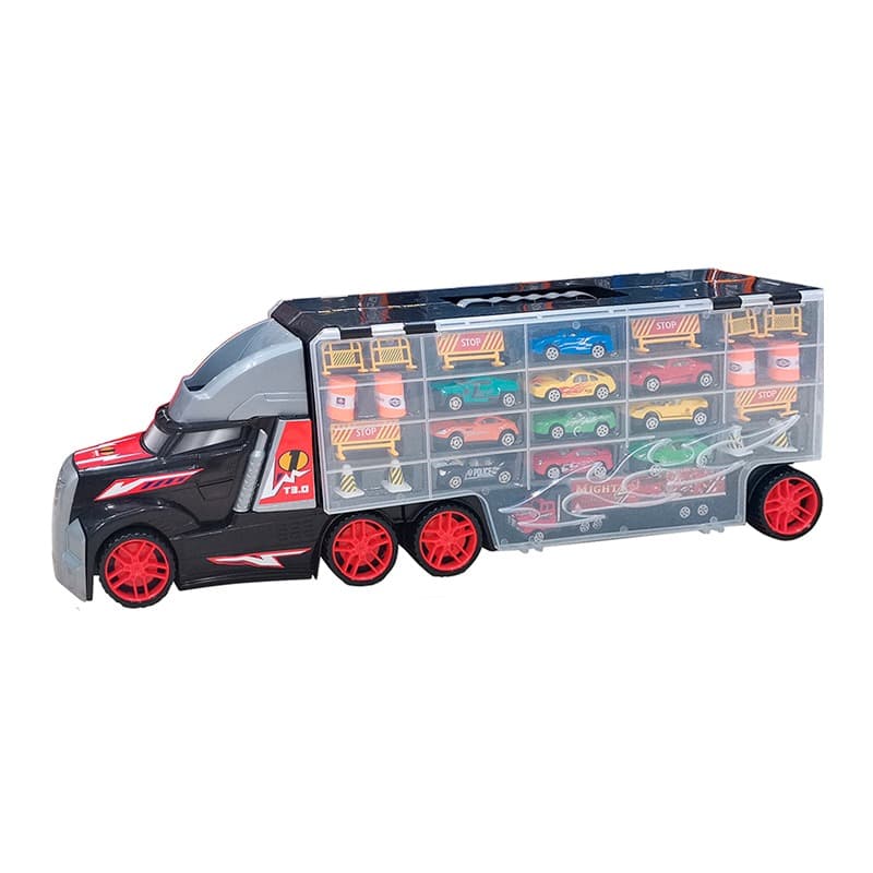 Metal Hauler Racing Cars with Alloy Truck Set
