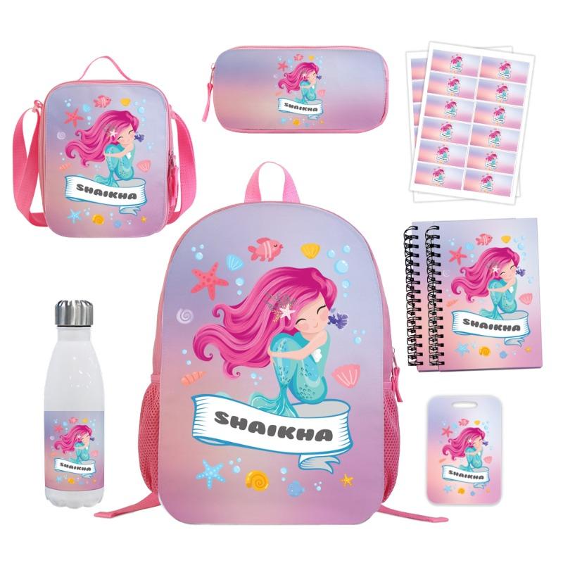 Snapbook School Backpack Full Set - Mermaid