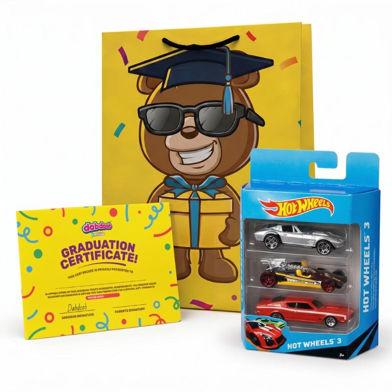 Graduation Certificate Bundle with Hot Wheels 3-Pack Cars & SAR 50 Discount Voucher