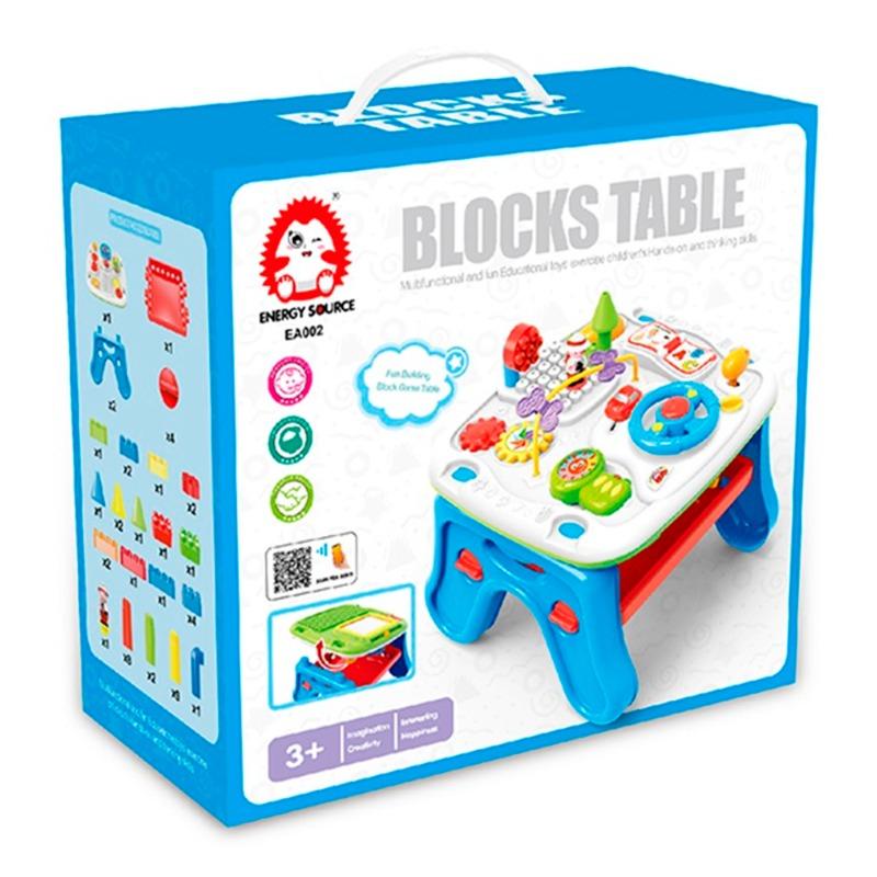 طاولة بناء المكعبات - ألوان متعددة