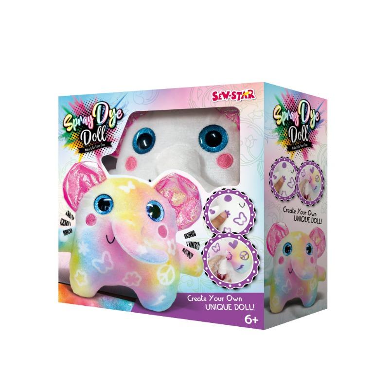 Sew Star Spray Dye Doll Elephant For Kids