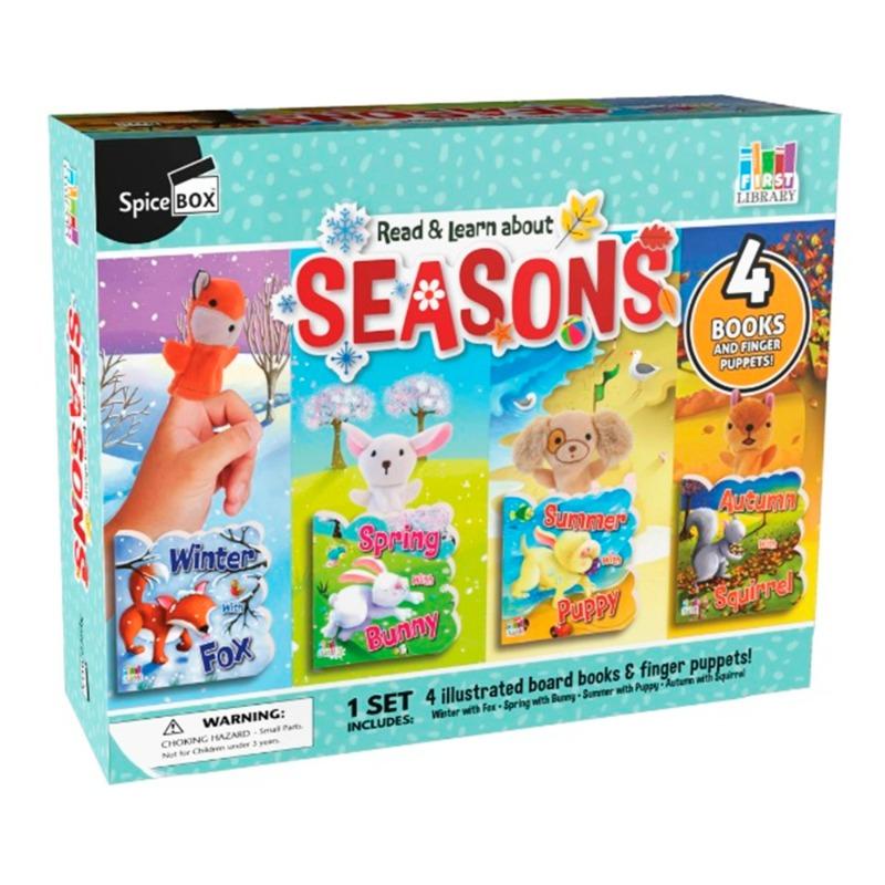 سبايس بوكس - مجموعة كتاب الفصول الأربعة مع دمى الاصابع