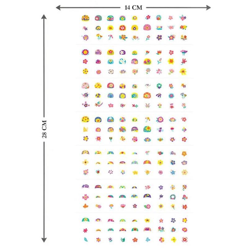 أفينير - مجموعة ملصقات التاتو وتزيين الأظافر بتصميم الزهور