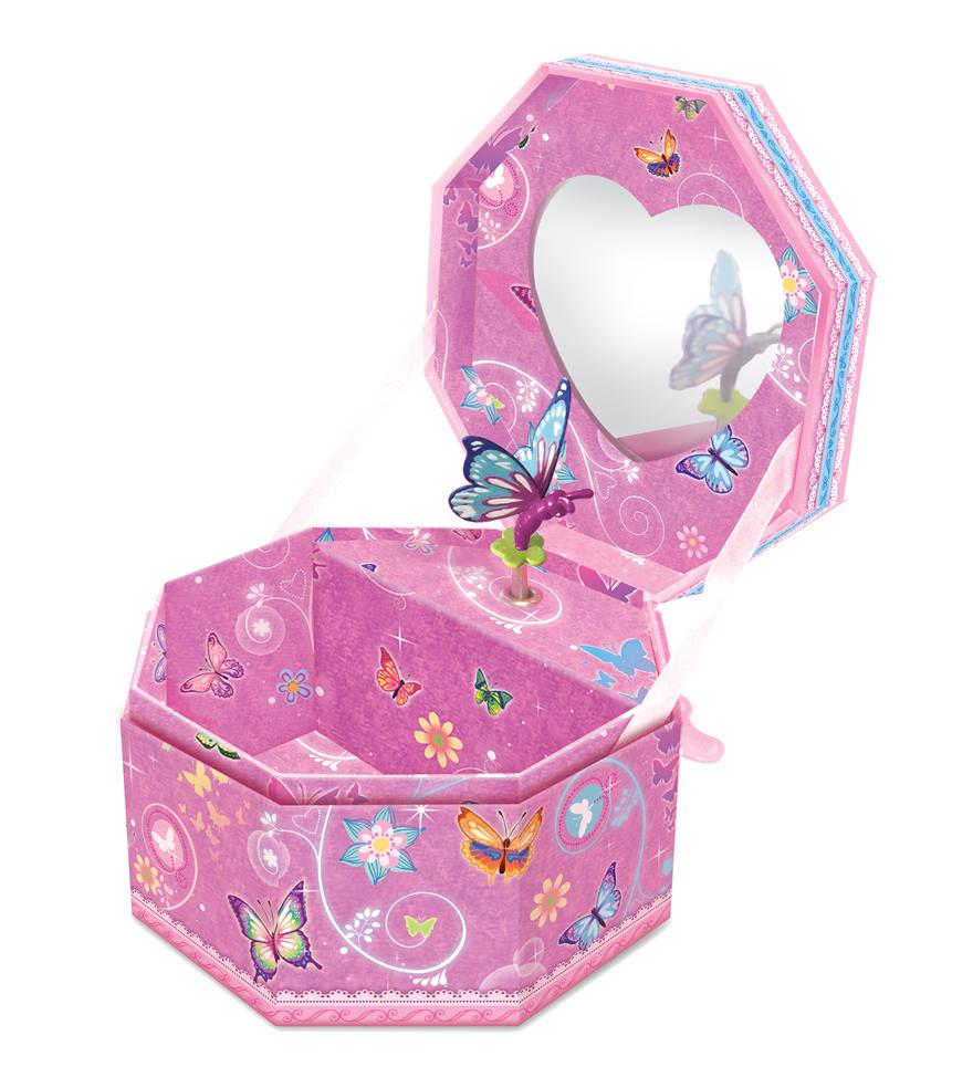 Butterfly Printed Musical Jewelry Box