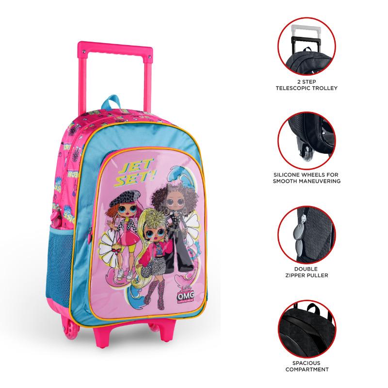 L.O.L. OMG 5 in 1 Trolley School Bag Set