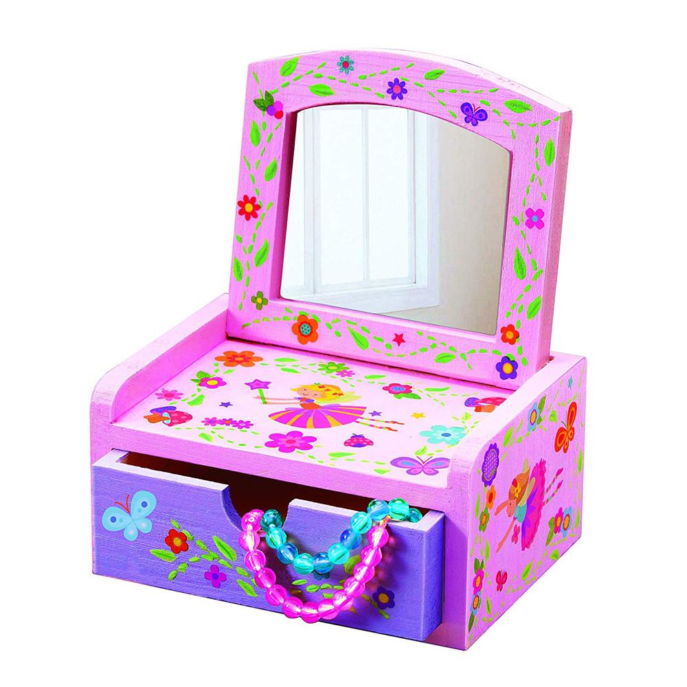 فور إم - تزيين صندوق المرآة الخشبي متعددة الألوان