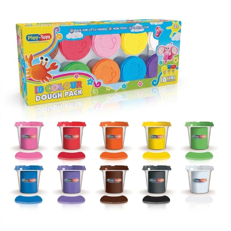Playtoys Classic Color Play Dough Set – 10 x 30g