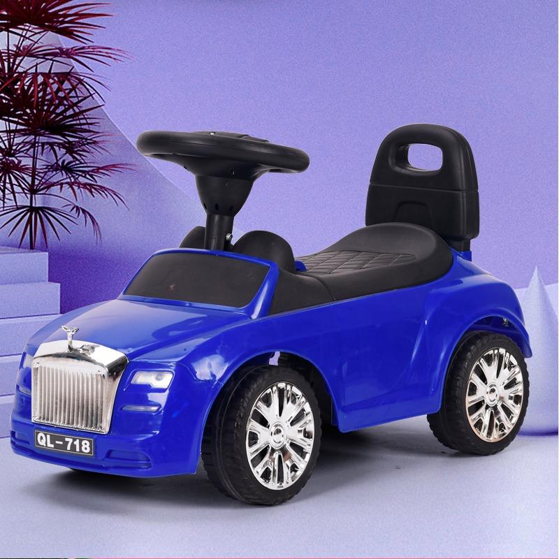 دراجة ركوب رولز رويس كهربائية رباعية العجلات للأطفال - لون ازرق