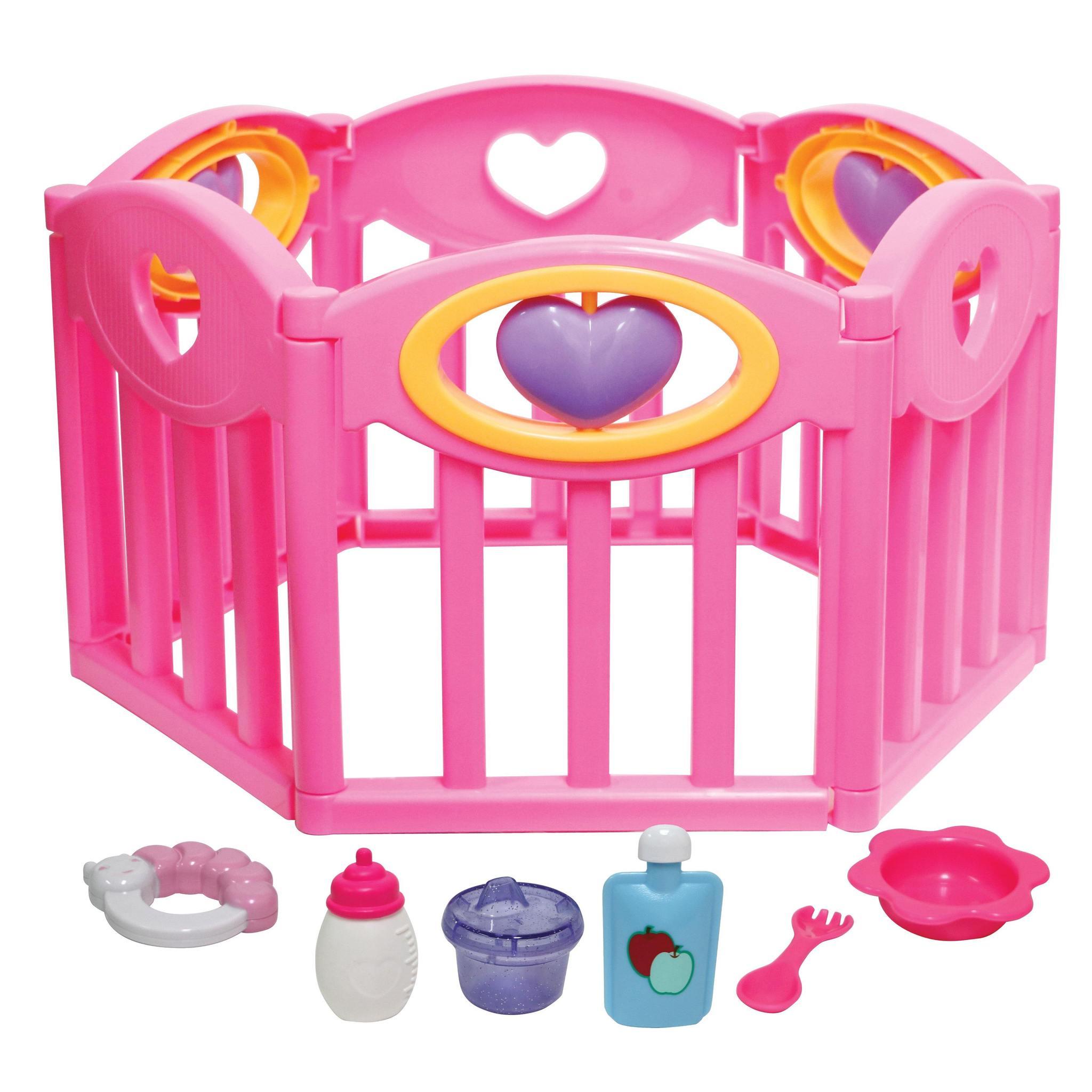 JC Toys Deluxe Baby Doll PlayPen And Accessories For Doll