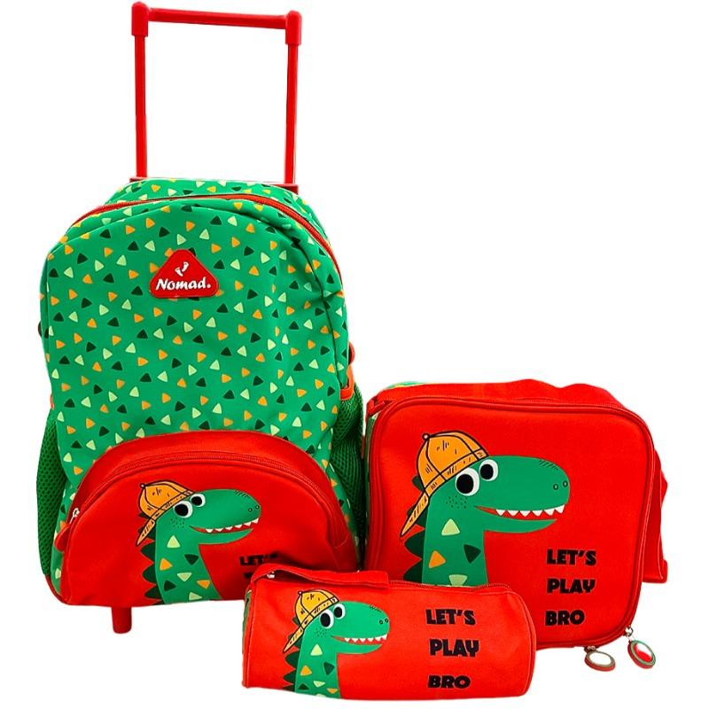 Nomad Pre School 3in1 Dino Trolley Backpack 14 Inch