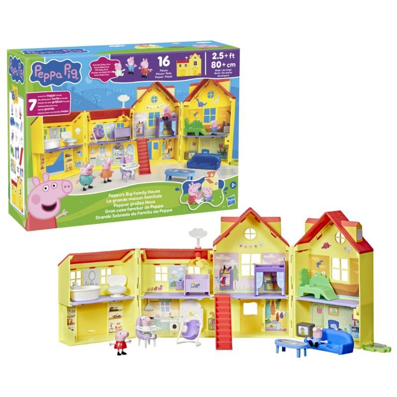 Peppa Pig Peppa's Big Family House Playset with 3 Figures
