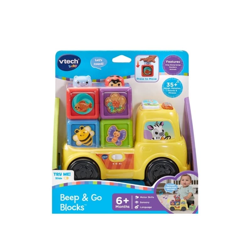 VTech Pop A Block Truck Interactive Stacking Truck Toy
