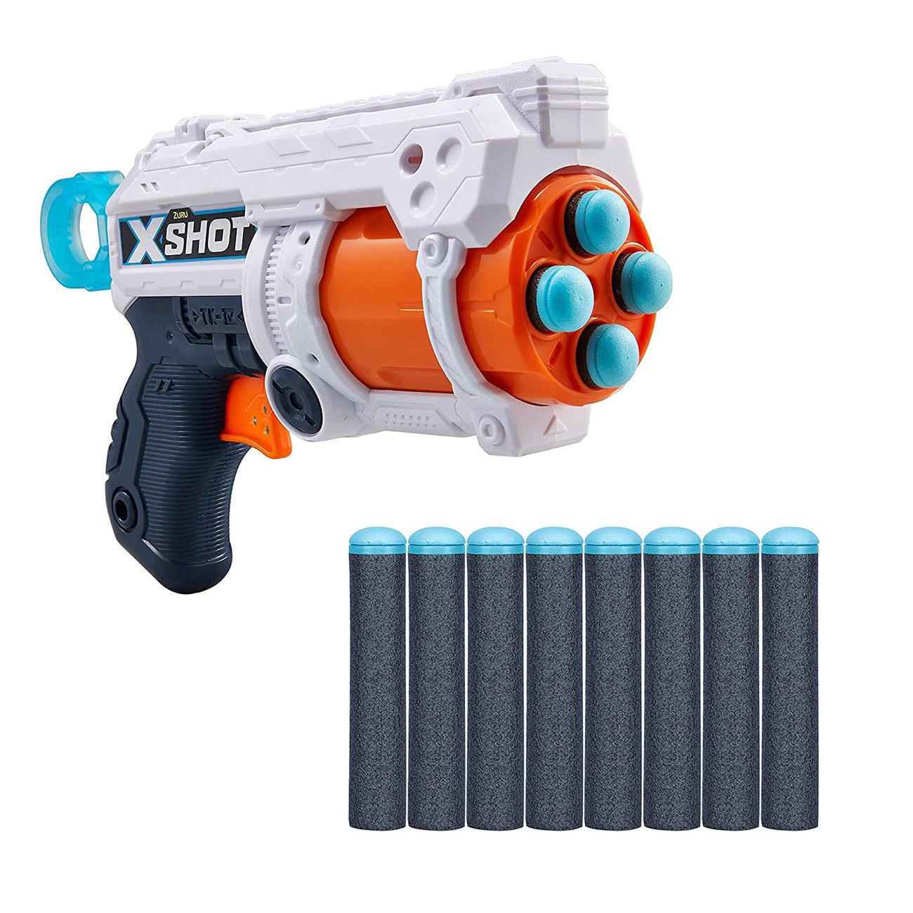 X-Shot Excel Fury 4 Foam Dart Blaster - White