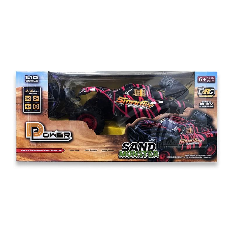 D-Power 1:10 R/C 2.4G Sand Monster Car with USB Cable – Red