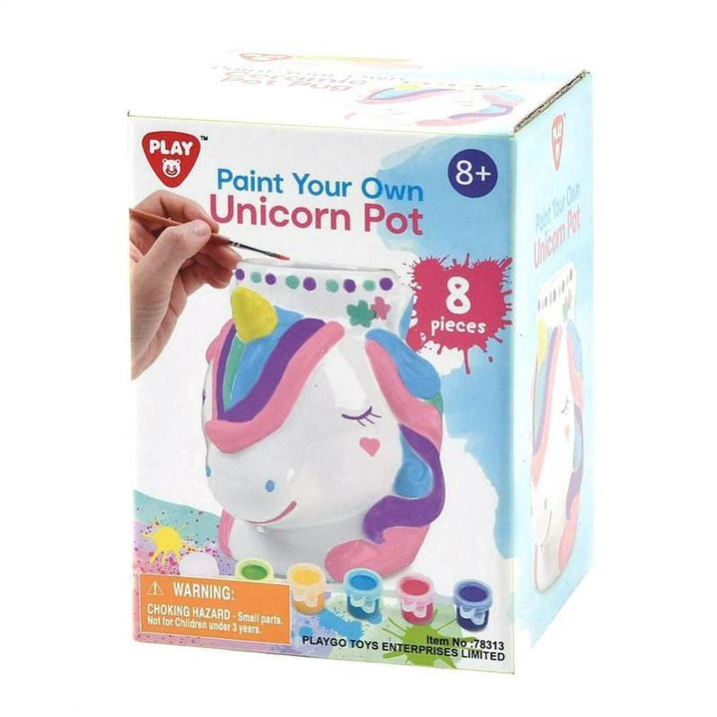 Playgo - Kids Paint Your Own Unicorn Ceramic Pot