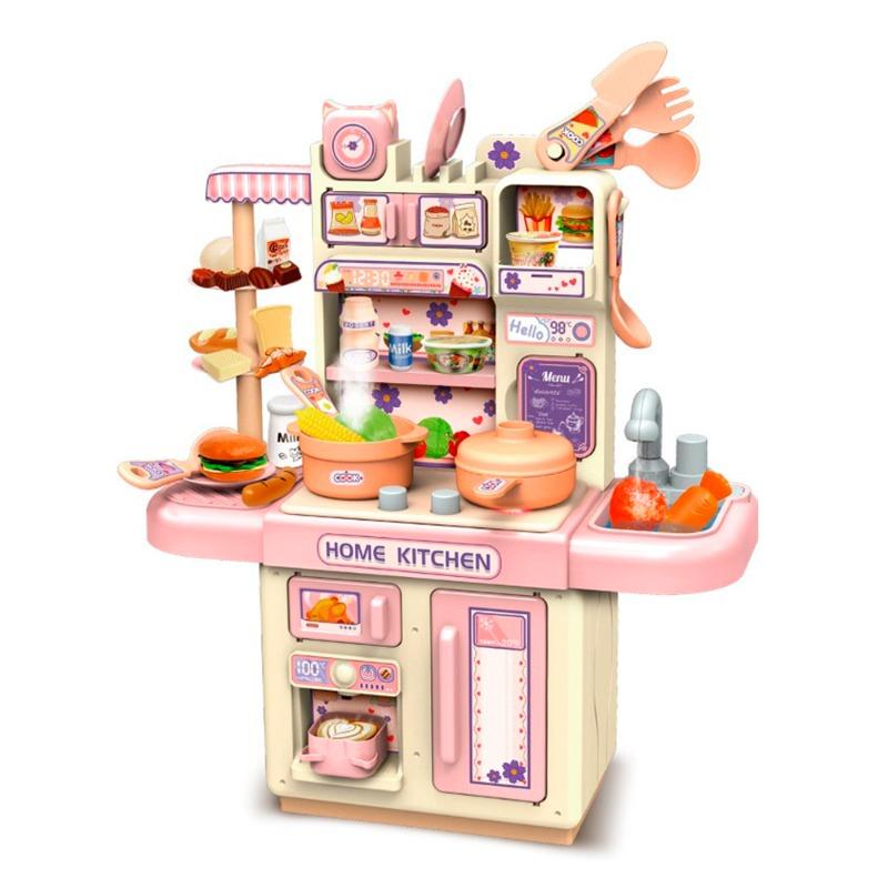 Dream Kitchen Light Kitchen Table Set Pink- 31 Pcs