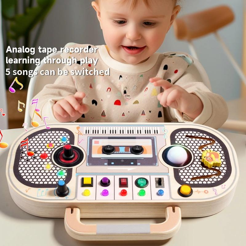 Montessori Wooden Sensory Board with LED Light