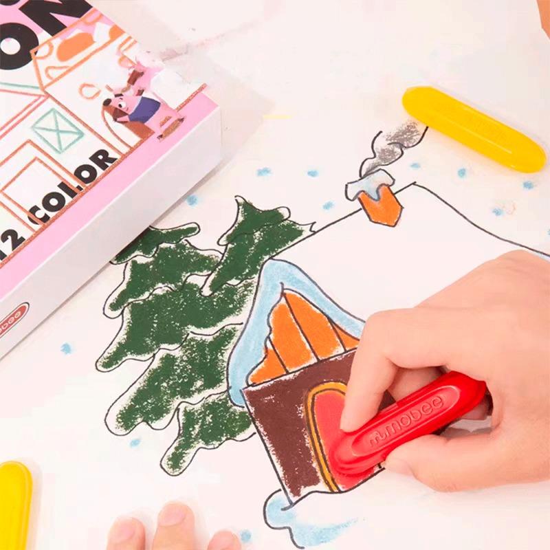 مجموعة أقلام تلوين شمعية شكل البسكويت 36 لون