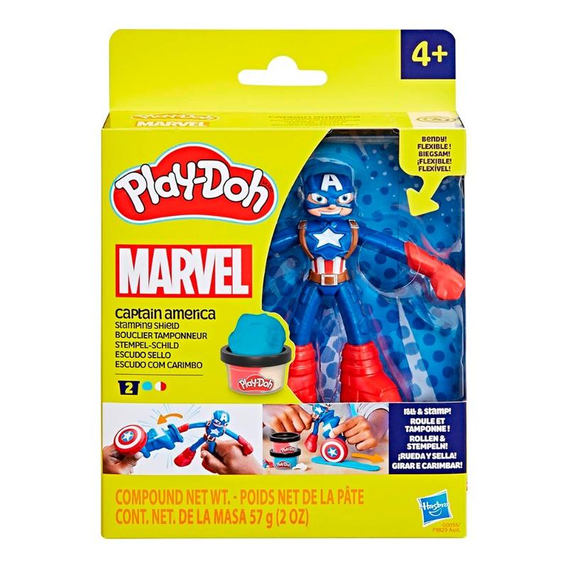 بلاي دو - مجموعة صلصال مارفل كابتن أمريكا مع شخصية بيندي المتحركة