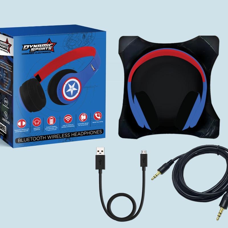 ديزني - سماعات بلوتوث لاسلكية برسومات كابتن امريكا