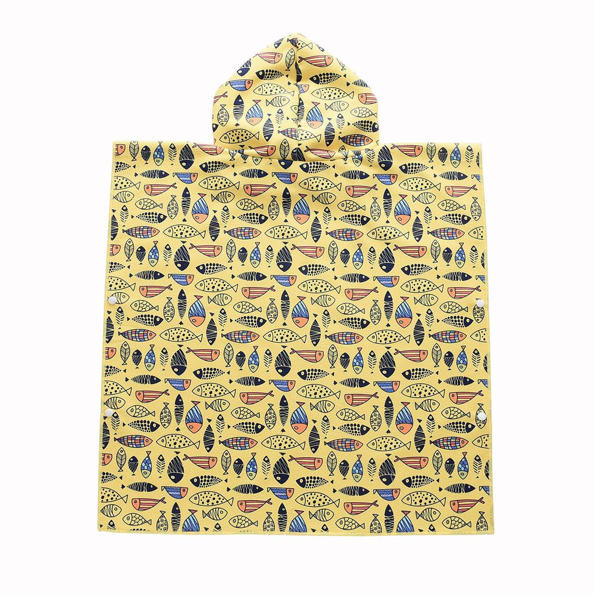 Seashell - Kids Beach Towel Fish Yellow