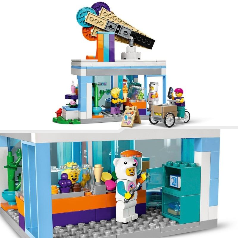 Lego City Ice Cream Shop Playset with Toy Cart Bike