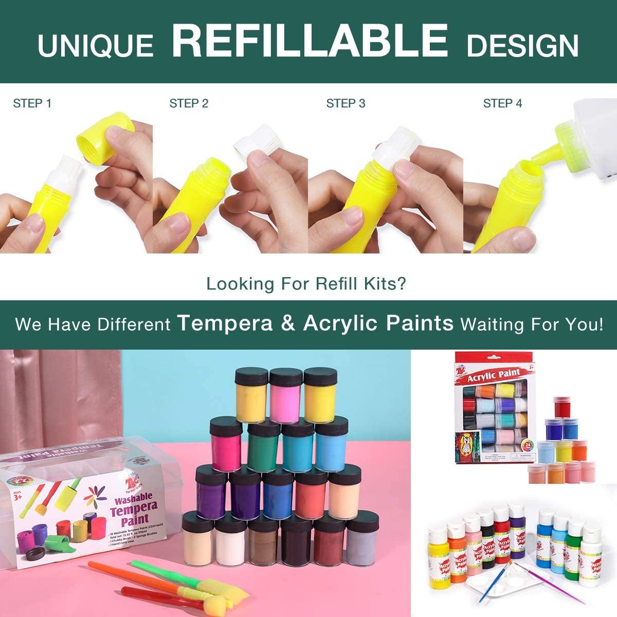 مجموعة ألوان تيمبرا سكويزيبل القابلة للغسل