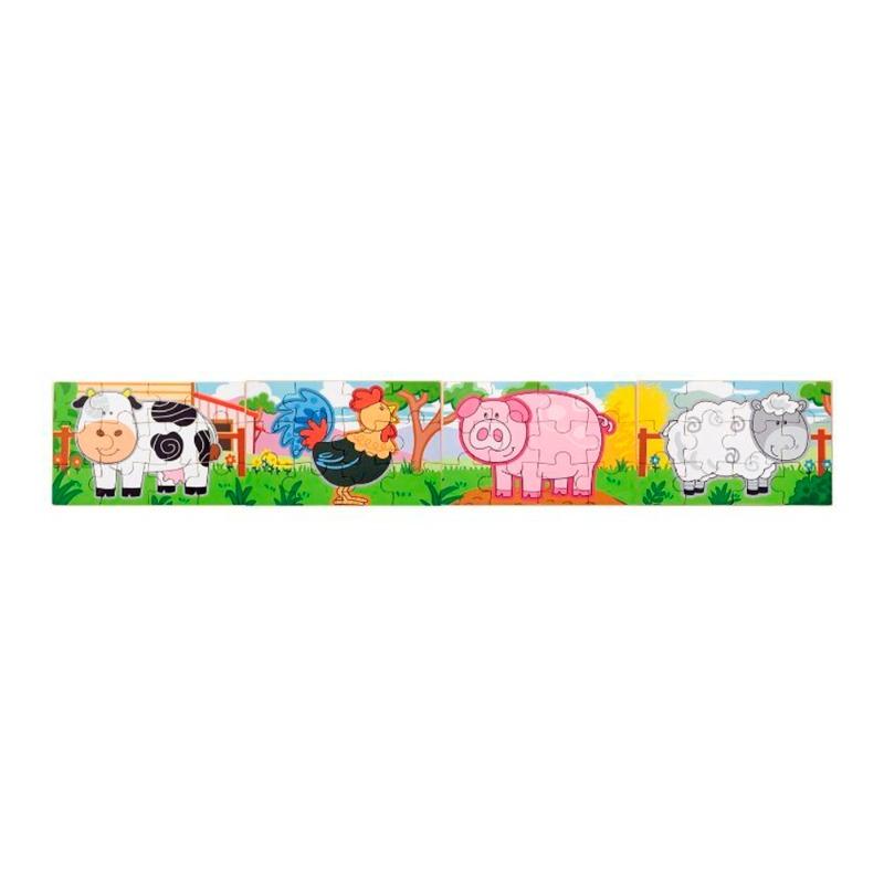 VIGA 4 Puzzles Box Farm Animals