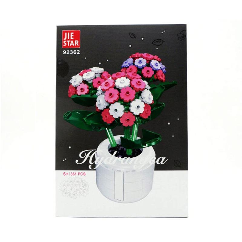 Jie Star Hydrangea Flower Building Blocks - 361 Pcs