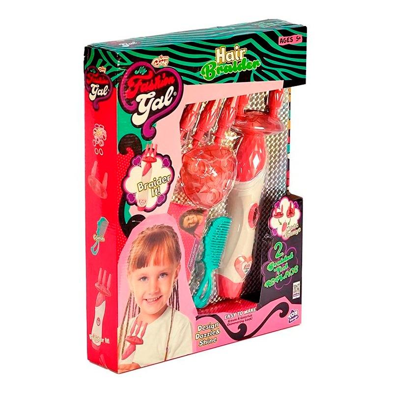 My Fashion Gal hair Braiding Device with Colorful Hair Beads
