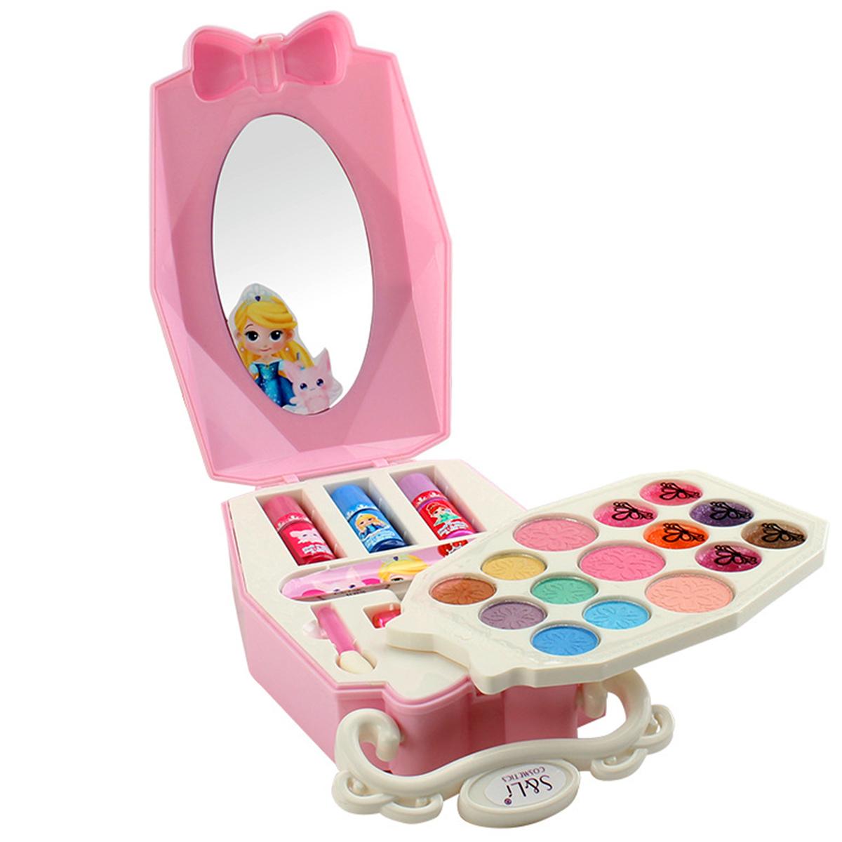 مجموعة الميك أب مع المرآة للأطفال