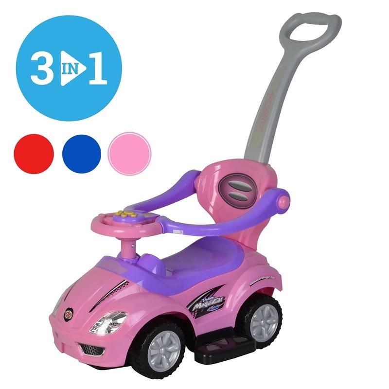 سيارة ركوب للأطفال مع مقبض دفع