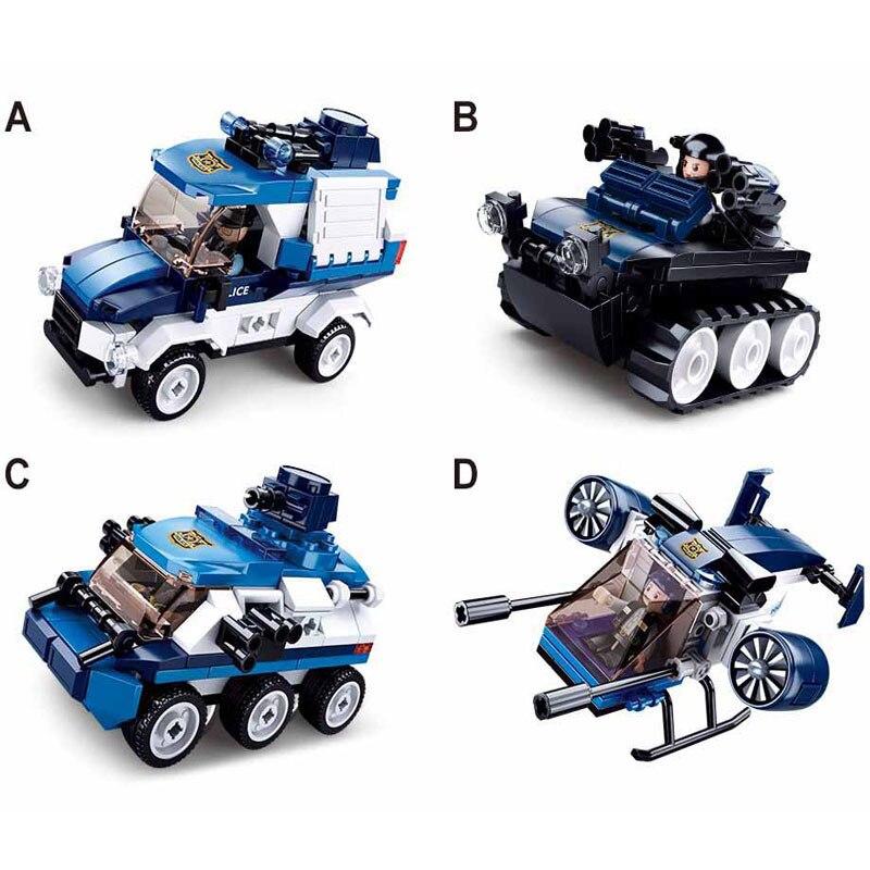 Sluban Police Vehicles Collection 4Into1 Building Kit