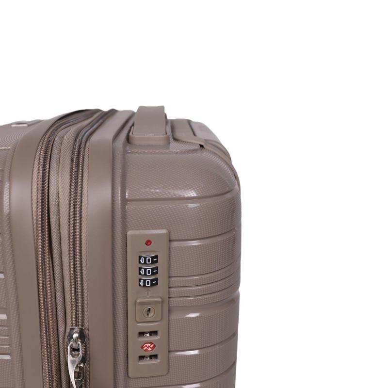 حقيبة سفر بعجلات مقاس 20 بوصة لون كافية