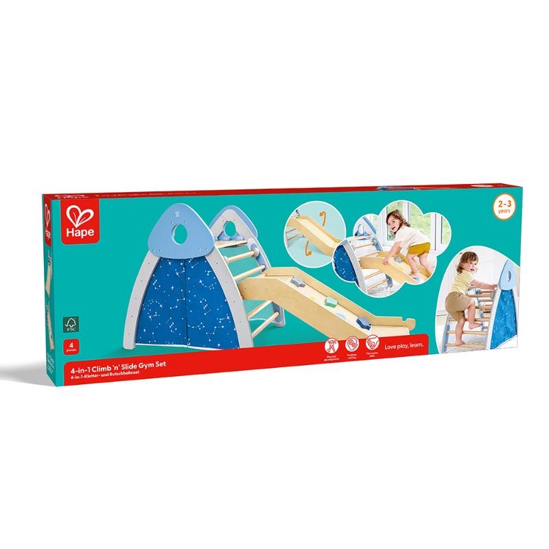 Hape - 4-in-1 Climb And Slide Gym Set