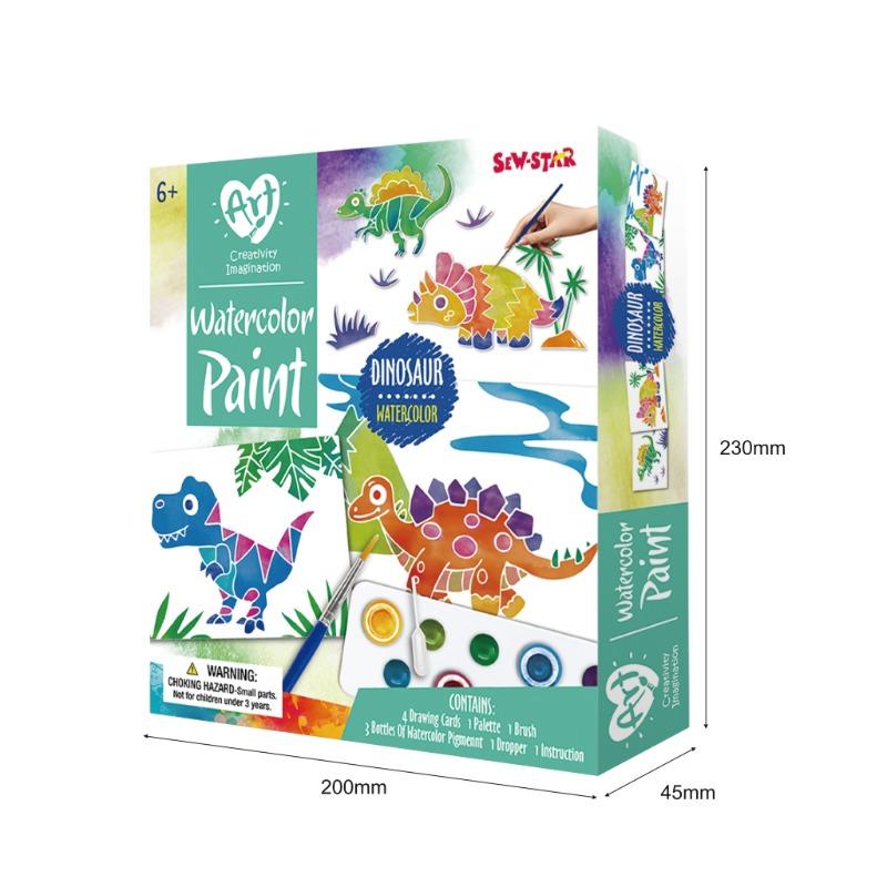 سيو ستار - لوحة ألوان مائية بتصميم الديناصور