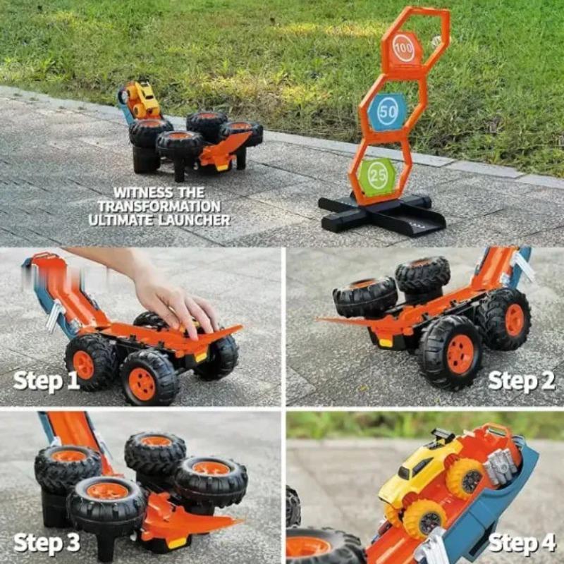 Dual Action 2-in-1 RC Off-Road Launcher Car