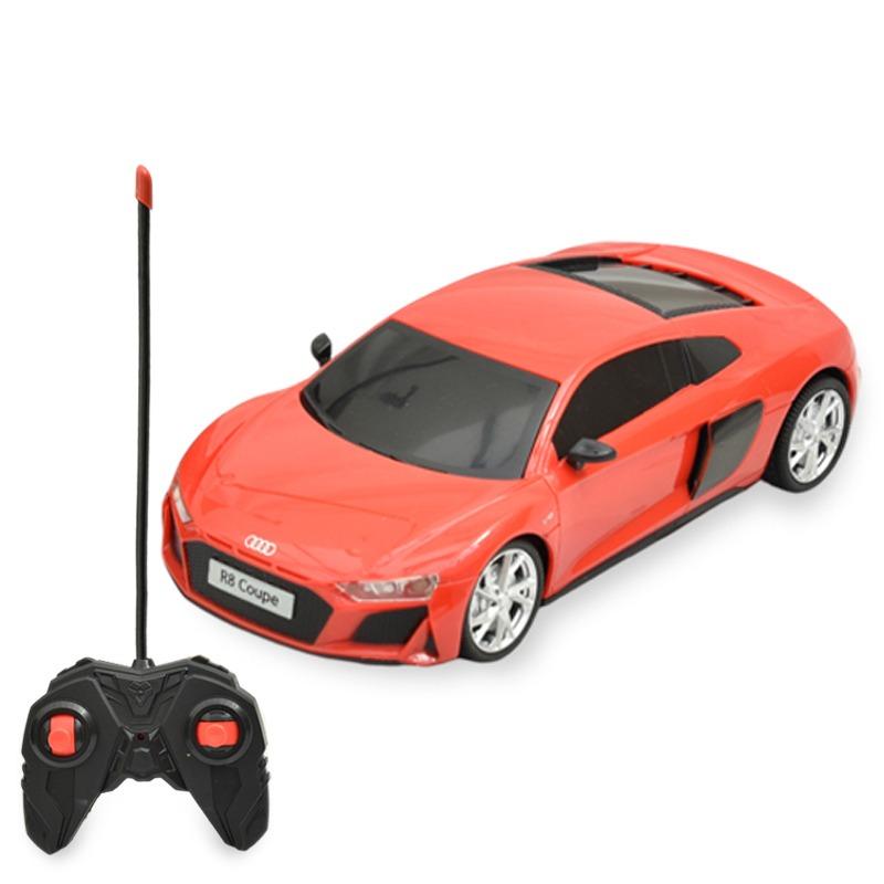 سيارة أودي R8 كوبيه بالتحكم عن بُعد – مقياس 1:24 – باللون الأحمر