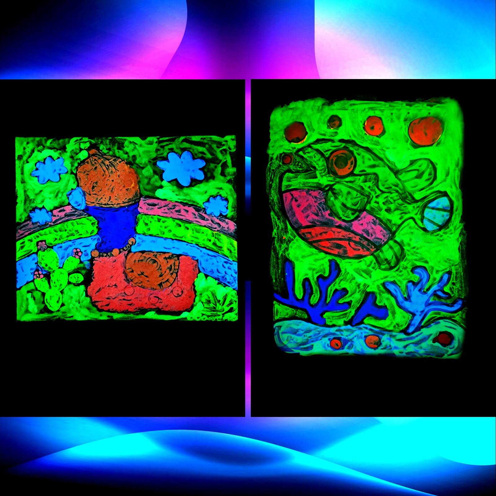 مجموعة ألوان النيون المضيئة - 8 ألوان