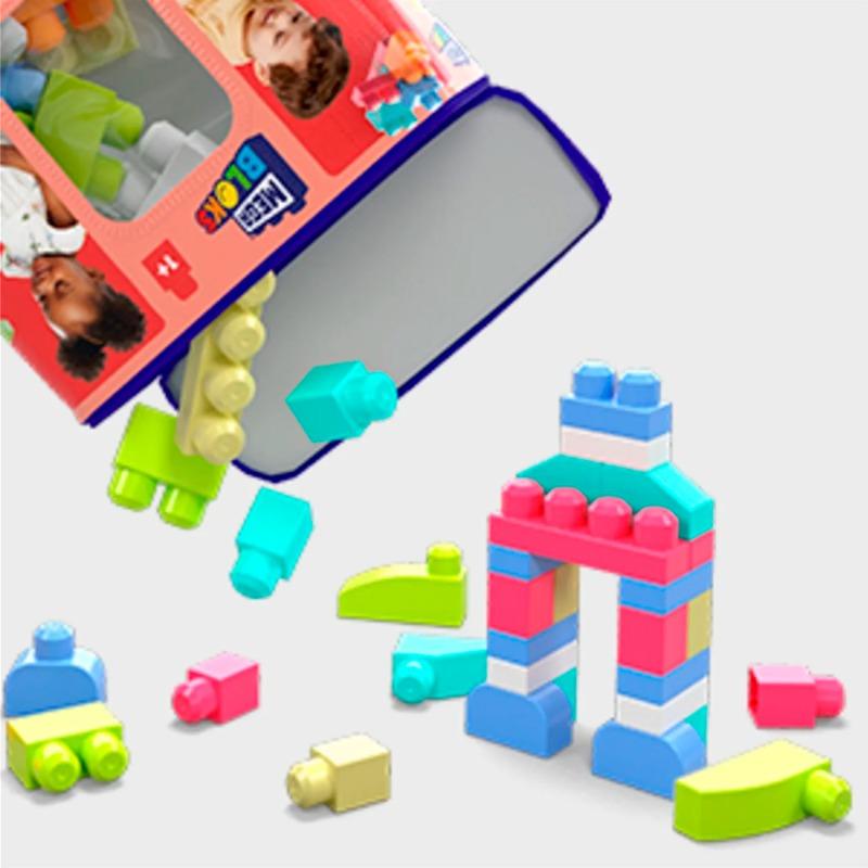 Mega Bloks Big Building Bag 60 Pieces - Pink