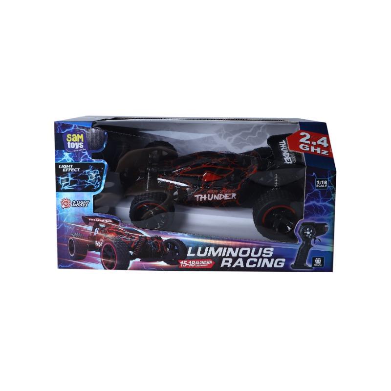 SAM Toys Luminous 1:18 Racing Car with 3 Light Modes – Red