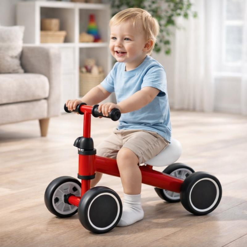 دراجة التوازن للأطفال من ستار مارز بأربع عجلات - أحمر