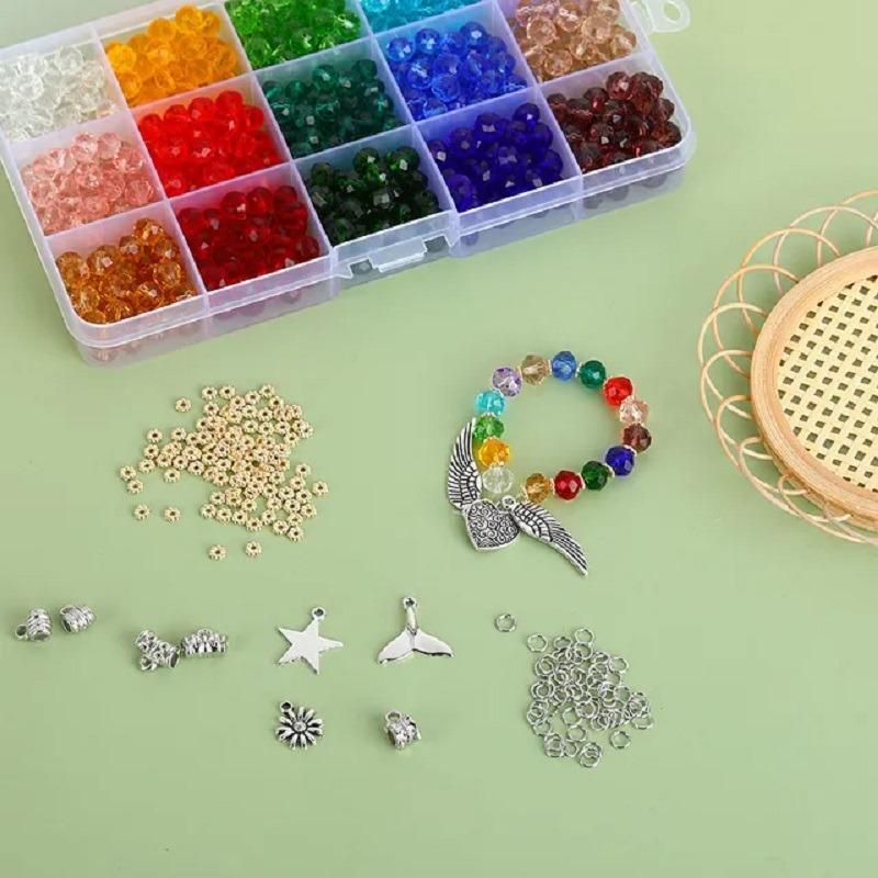 Essen Crystal Glass Beads For DIY Bracelet Jewelry Making - 1368 Pcs